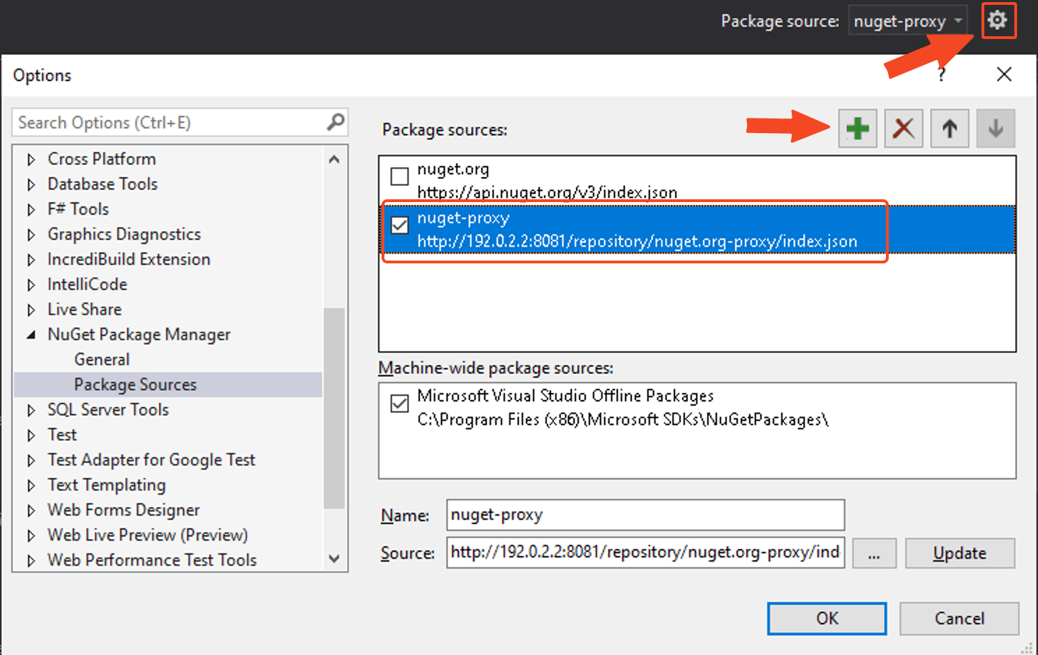 Nexus NuGet Visual Studio Setup